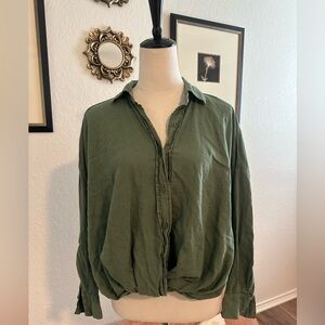 YFB Classy Chic Linen Button Down Top